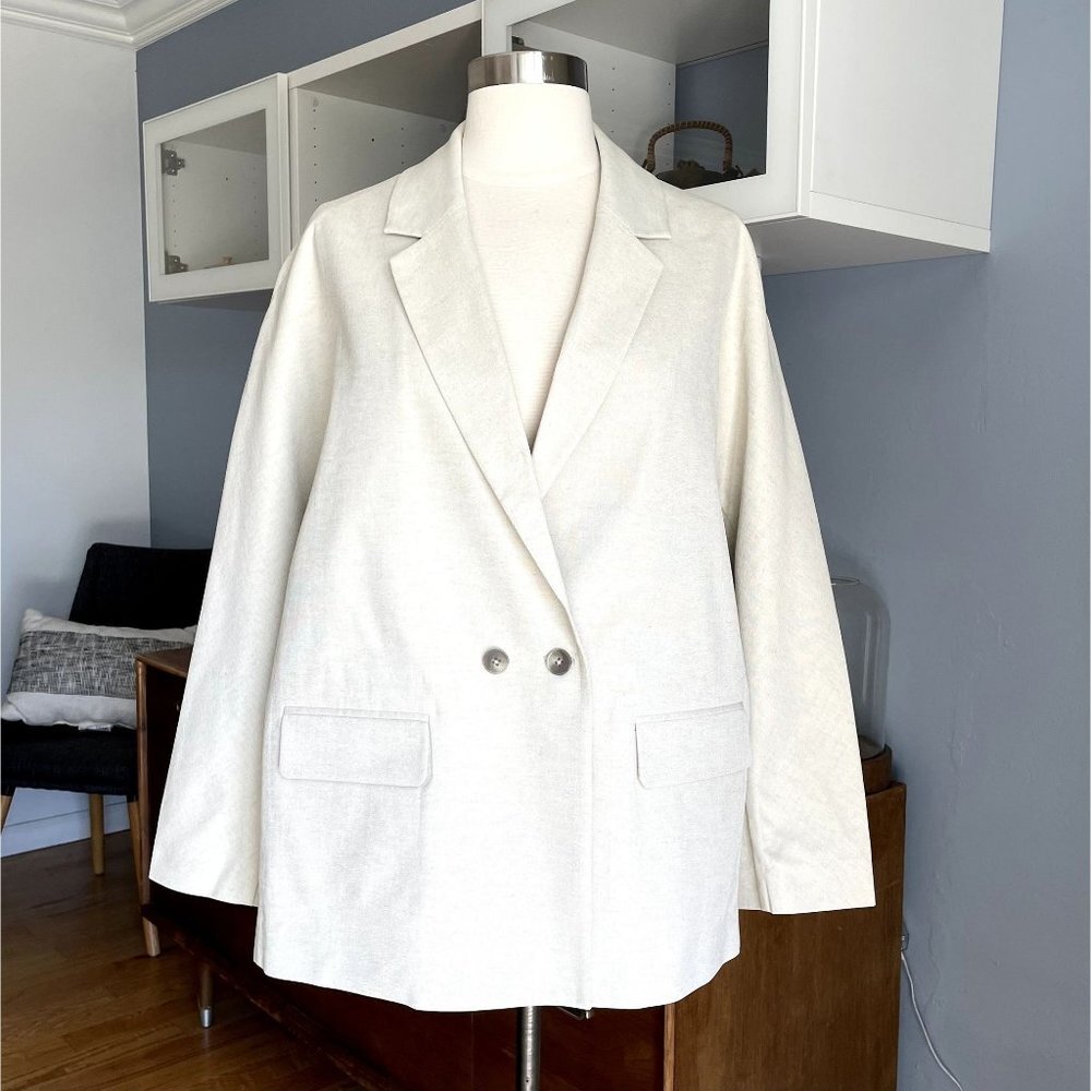 Neiwai Casual Blazer in Cloud Grey Oversized